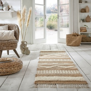 Χαλί Διαδρόμου Medina Jute Natural/Ivory 60X230 cm, Flair Rugs
