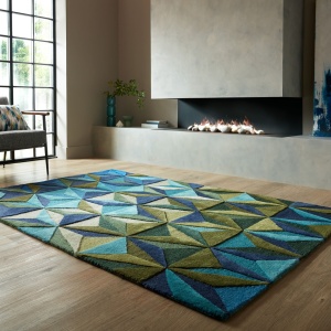 Χαλί Illusion Reverie Μπλε 120X170 cm, Flair Rugs