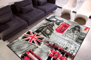 Χαλί Modern Kolibri England, Γκρι, 160x230 cm