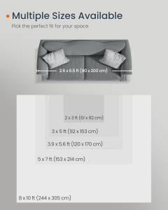 Χαλί Songmics Γκρι 92x61 cm - Img 5