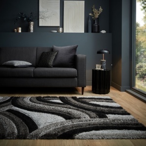 Χαλί Velvet Carved Γκρι 160x230 cm, Flair Rugs