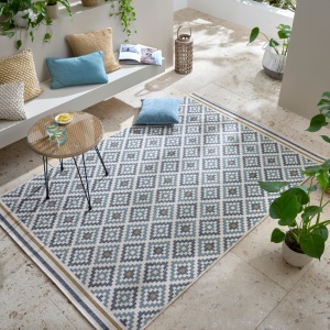 Χαλί Zia Trellis Outdoor Μπλε 120x170 cm, Flair Rugs