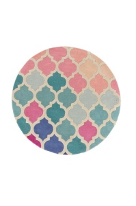 Χαλί Rosella Ροζ/Μπλε 160X160 cm, rotund, Flair Rugs - Img 2