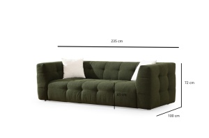 3θέσιος καναπές Cady Πράσινο 235x100x72 cm - Img 6