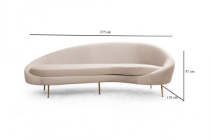 3θέσιος καναπές Eses Right Beige - Img 6