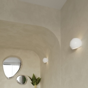 Aplica Globe din ceramica Alb lucios 17x13.5x14.5 cm - Img 8