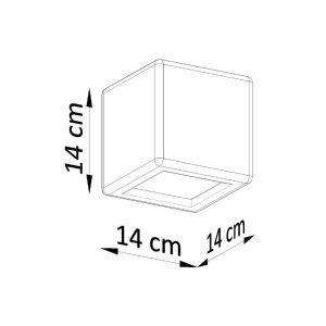 Aplica Nesta din ceramica Alb 14x14x14 cm - Img 4