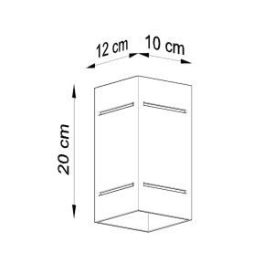 Aplica perete Blocco Alb 10x12x20 cm - Img 5
