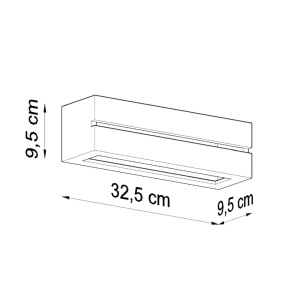 Aplica Vega Line din ceramica Alb 32.5x9.5x9.5 cm - Img 5