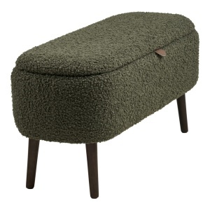 Banca cu spatiu de depozitare Harlow, Verde, 37x95x45 cm - Img 3