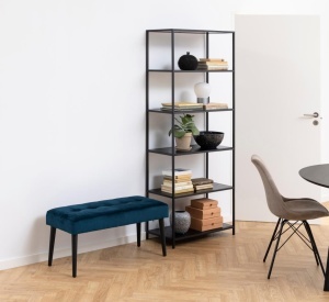 Banca Glory, Albastru, 45x95x38 cm - Img 2