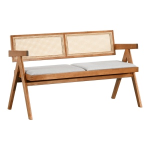Bancuta cu 2 locuri, Winslow, Nuc, 60x130x77.5 cm - Img 2