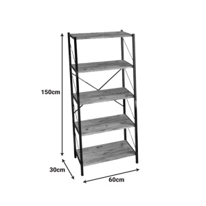 Biblioteca, Bimblem, Alb, 30x60x150 cm - Img 3