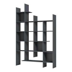 Biblioteca, Manco, Antracit, 25.5x122x188 cm - Img 4