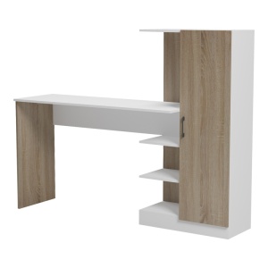 Birou cu biblioteca, Ofisio, Alb, 40x152.3x120 cm - Img 5