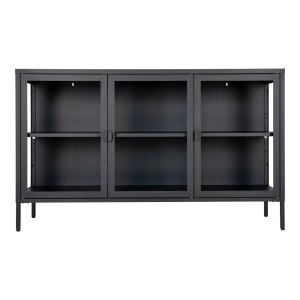 Bufet Brisbane, Negru, 40x140x85 cm - Img 5