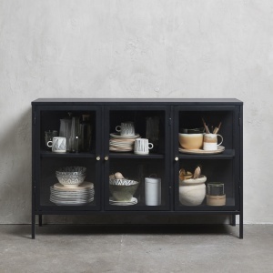 Bufet CARMEL, Negru, 40x85x132 cm - Img 4