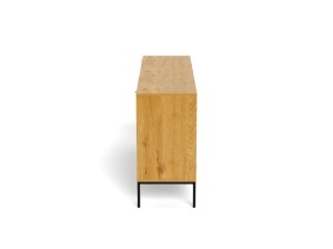 Bufet Palmdale V2, Negru mat, 80x158x40 cm - Img 5