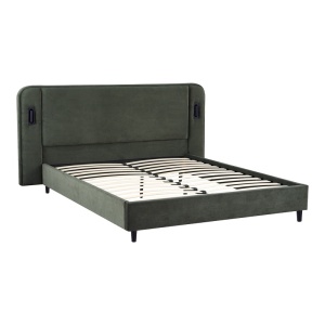 Cadru de pat LED Fomo, Verde, 215x217x110 cm - Img 3
