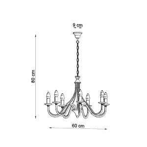 Candelabru 7 Minerwa Alb 60x60x80 cm - Img 4