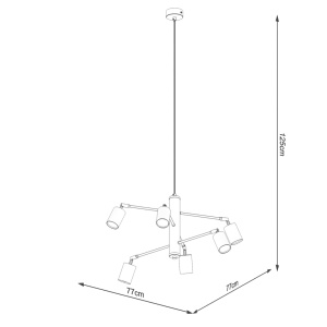 Candelabru Lemmi Negru 77x77x125 cm - Img 5