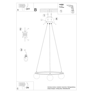 Candelabru Yoli Negru 65x65x98 cm - Img 6