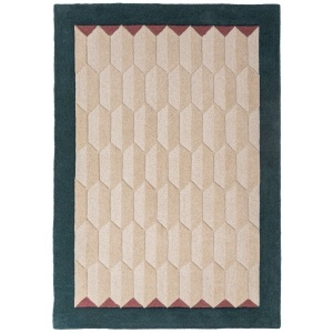 Covor Apex Border Wool Turcoaz 120x170 cm - Img 5