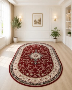Covor Oval, Lotos, Rosu, 50x80 cm, Delta Lotos 523 210