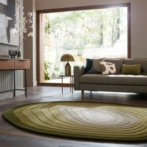 Covor Puddle Ombre Wool Verde 160x230 cm