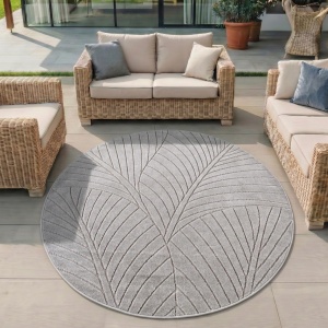 Covor Rotund NOVA V3 Argintiu 80x80 cm