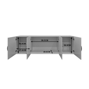 Dulap cu 3 usi, Alvia, Stejar, 51x200x60 cm - Img 4