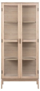 Dulap cu vitrina Linley, Alb, 180x80x40 cm - Img 5