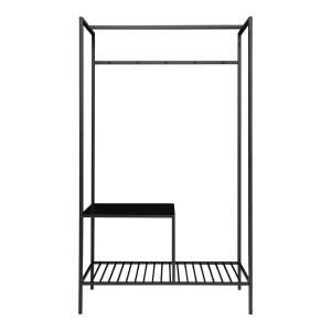 Dulap haine Vita, Negru, 38x101x170 cm