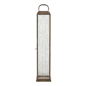 Felinar decorativ Herslev, Auriu antic, 12x12x60 cm - Img 5