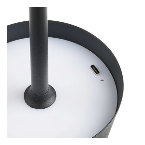 Lampa de masa Bradford, Negru, 10x10x37 cm