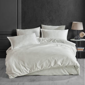Lenjerie Stripe Satin V1 Crem (Satin Deluxe)