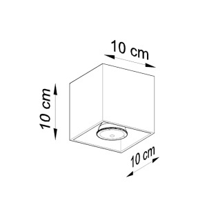 Lustra Quad Alb 10x10x10 cm - Img 5