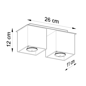 Lustra Quad Gri 26x11x12 cm - Img 5
