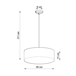 Lustra suspendata Arena Negru 35x35x111 cm - Img 4