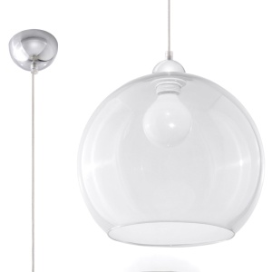 Lustra suspendata Ball Transparent 30x30x120 cm