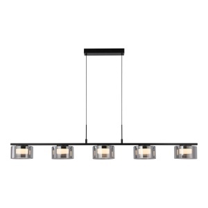 Lustra suspendata Cholet, Negru, 15x125x150 cm - Img 3