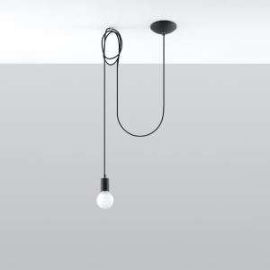 Lustra suspendata Edison Negru 300x150x150 cm - Img 2