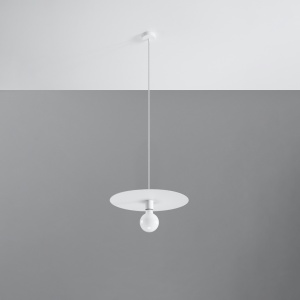 Lustra suspendata Flavio Alb 40x40x105 cm - Img 2