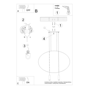 Lustra suspendata Holar Negru 131x6x170 cm - Img 9