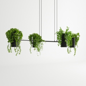 Lustra suspendata Kukkia Negru 142x62x150 cm - Img 2