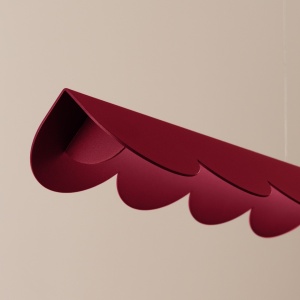 Lustra suspendata LED Biscuit Burgundy 3000K 131x13x200 cm - Img 4