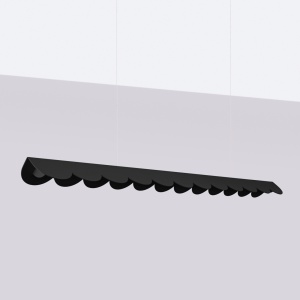 Lustra suspendata LED Biscuit Negru 3000K 131x13x200 cm - Img 2