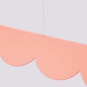 Lustra suspendata LED Biscuit Peach 4000K 131x13x200 cm - Img 6