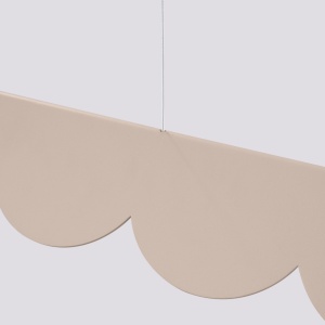 Lustra suspendata LED Biscuit Taupe 3000K 131x13x200 cm - Img 6