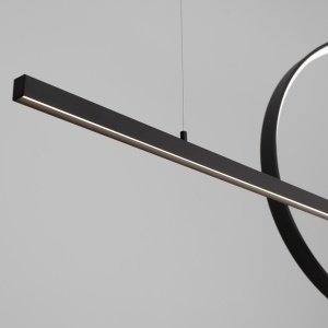 Lustra suspendata LED Glad Negru 4000K 120x20x212 cm - Img 5